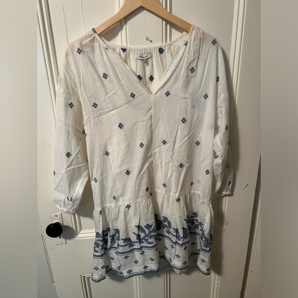 Madewell XS Grecian white mini dress / tunic